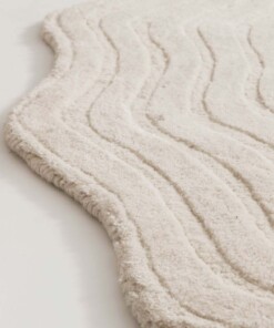 Design rug organic - Balans Oyster ivory - close up, thumbnail Design rug organic - Balans Oyster ivory - close up, thumbnail