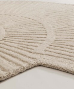 Design rug organic - Balans Shell ivory - close up, thumbnail