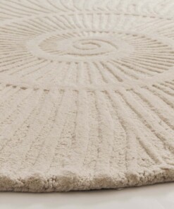 Design rug organic - Balans Shell ivory - close up, thumbnail