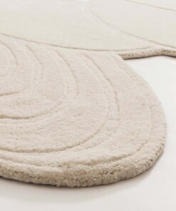 Design rug organic - Balans Stone ivory - close up, thumbnail