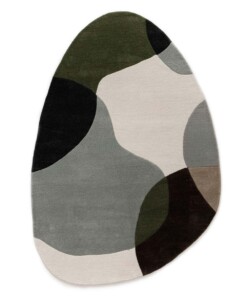 Organic wool rug - Dune green - overzicht, thumbnail