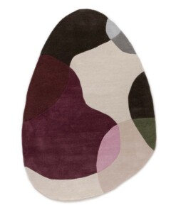 Organic wool rug - Dune purple - overzicht