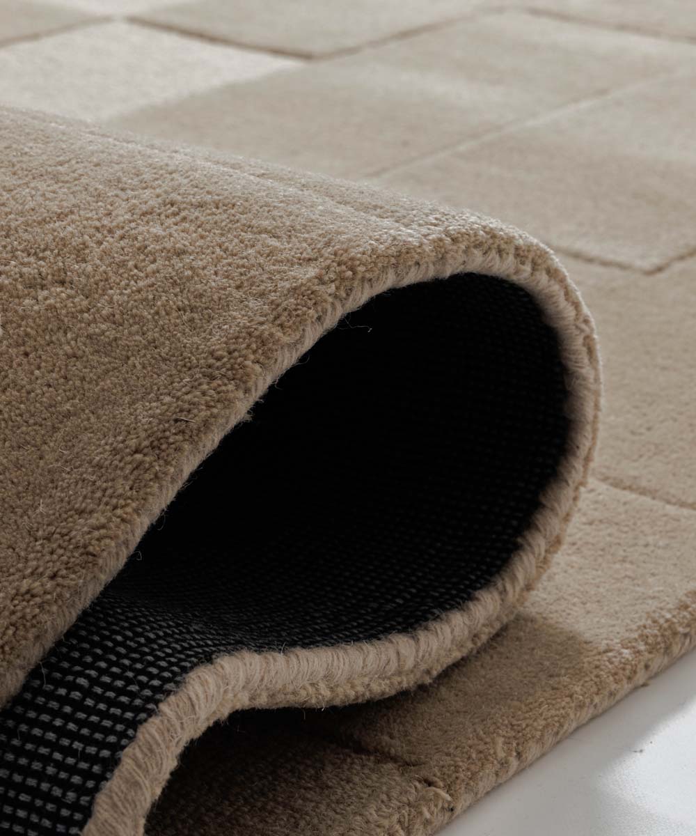 Retro rug - Summit Check beige - close up Retro rug - Summit Check beige - close up