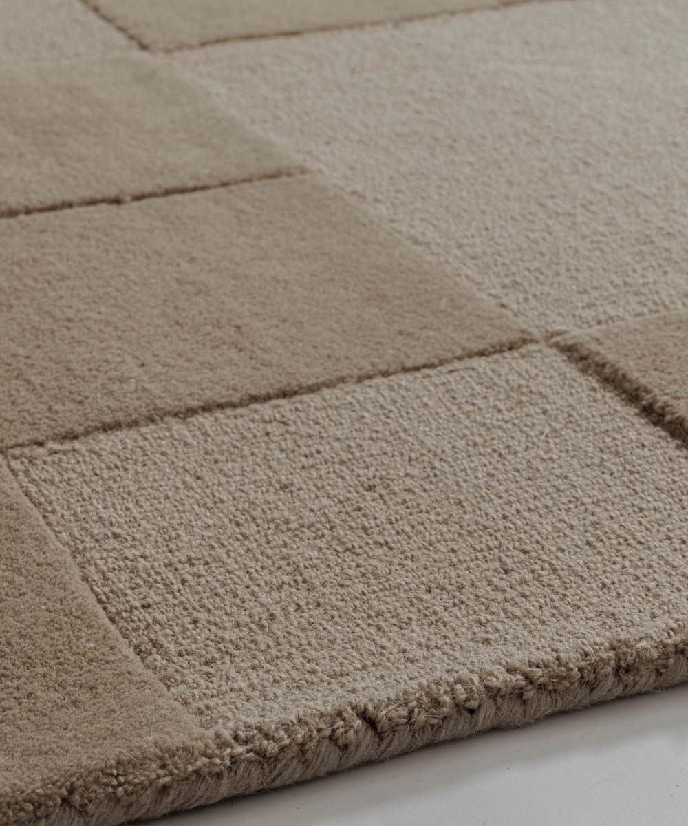 Retro rug - Summit Check beige - close up Retro rug - Summit Check beige - close up