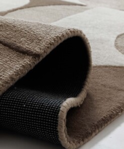 Retro rug - Summit Circles beige - close up, thumbnail
