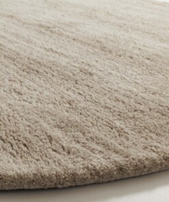 Round berber rug - Nomad beige - close up, thumbnail