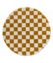 Round checkerboard rug - Check ivory/gold - overzicht, thumbnail