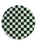 Round checkerboard rug - Check ivory/jade - overzicht, thumbnail