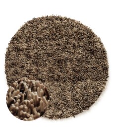 Round wool rug - Aurelia cream/brown - overzicht, thumbnail
