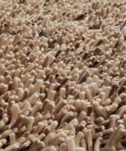 Round wool rug - Aurelia ivory/beige - close up, thumbnail