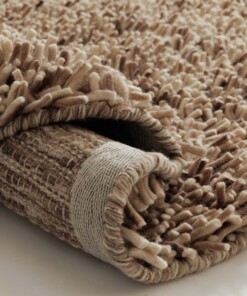 Round wool rug - Aurelia ivory/beige - close up, thumbnail