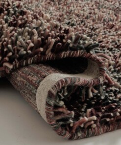 Round wool rug - Aurelia purple - close up, thumbnail