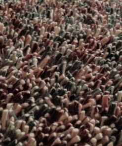Round wool rug - Aurelia purple - close up, thumbnail