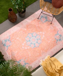 Outdoor rug vintage - Valenca Luna terra/pink - sfeer