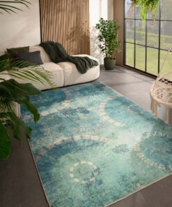 Indoor outdoor rug​ - Valenca Aria mint green - sfeer