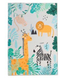 Kids rug jungle - Fluffito Animals multi - overzicht, thumbnail