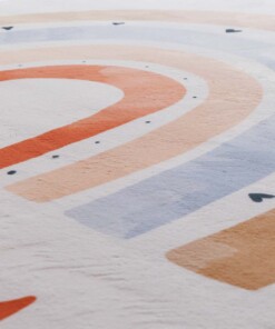 Rainbow rug kids - Fluffito Rainbow multi - close up