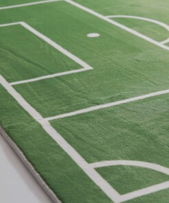 Football pitch rug - Fluffito Strike green - close up