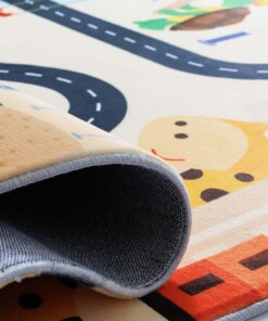 Soft childrens rug - Snugway Build multi - close up