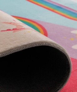 Unicorn rug kids - Snugway Rainbow multi - close up, thumbnail