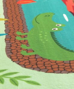 Soft childrens rug - Snugway Jungle green - close up