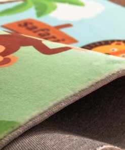 Soft childrens rug - Snugway Jungle green - close up, thumbnail