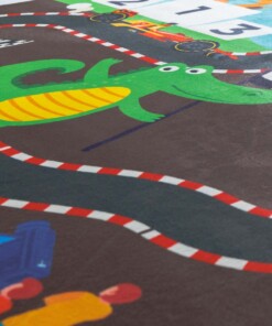 Soft childrens rug - Snugway Racing multi - close up
