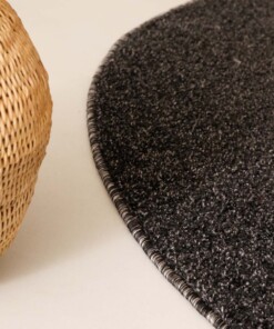 Round rug - Fine anthracite Round rug - Fine anthracite