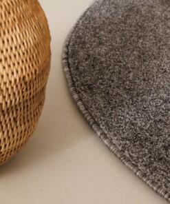 Round rug - Fine grey