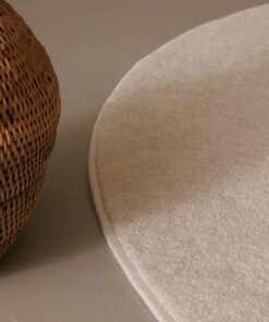 Round rug - Fine cream