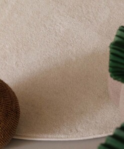 Round rug - Fine cream