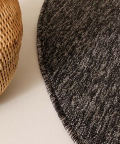 Round rug - Lush anthracite Round rug - Lush anthracite