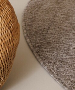Round rug - Lush taupe/light grey