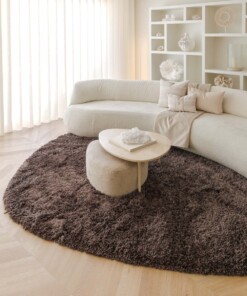 Shaggy rug organic - Sveve Pebble brown - sfeer