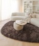 Shaggy rug organic - Sveve Pebble brown - sfeer, thumbnail