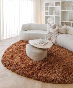 Shaggy rug organic - Sveve Pebble cognac - sfeer