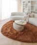 Shaggy rug organic - Sveve Pebble cognac - sfeer, thumbnail