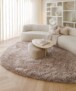 Shaggy rug organic - Sveve Pebble sand color - sfeer, thumbnail