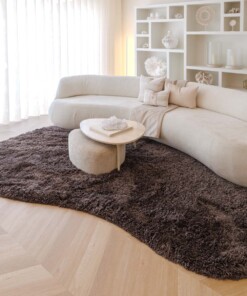 Shaggy rug organic - Sveve brown - sfeer