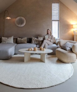 Round wool rug - Tvist ivory - sfeer