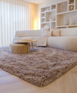 Shaggy rug - Sveve sand color - sfeer