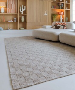 Wool rug - Tavle taupe - sfeer Wool rug - Tavle taupe - sfeer