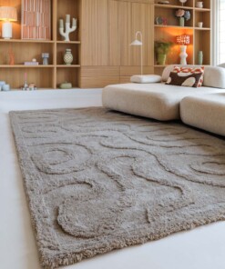 Designer rug​ - Tjørne Bris taupe - sfeer