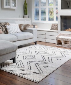 Berber rug - Beni Ouarain Bahij cream/black - sfeer