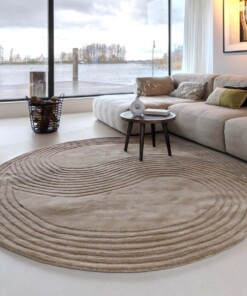 Round rug design​ - Balans Dual beige - sfeer