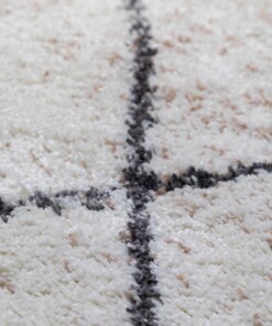 Berber rug - Artisan Ouar white/grey - close up, thumbnail