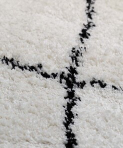 Berber rug - Artisan Atla white/black - close up, thumbnail