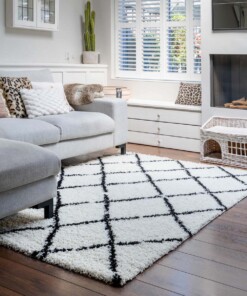 Berber rug - Habitat white/black - sfeer, thumbnail