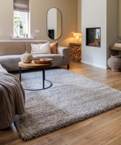 Thick rug - Shaggy Grand light grey - sfeer, thumbnail