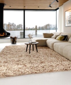 High pile wool rug - Aurelia ivory/beige - sfeer